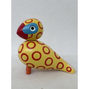 Sangfugl X Leif Sylvester, Blue Eyes, tr�, H 15,5 cm