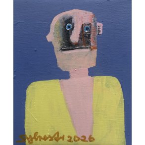 Bademester, maleri, 30x25 cm
