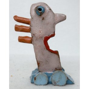 Bilist i bl� bil, skulptur, H.9,5 cm