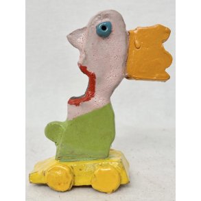 Bilist i gr�n bil, no. 46, skulptur, ca. 12 cm