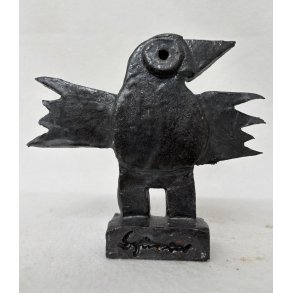 Black bird, skulptur, ca. 16x19 cm