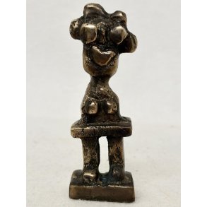 Den kloge pige, bronze skulptur, 10,5 cm