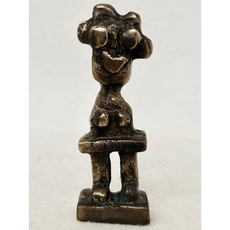Den kloge pige, bronze skulptur, 10,5 cm
