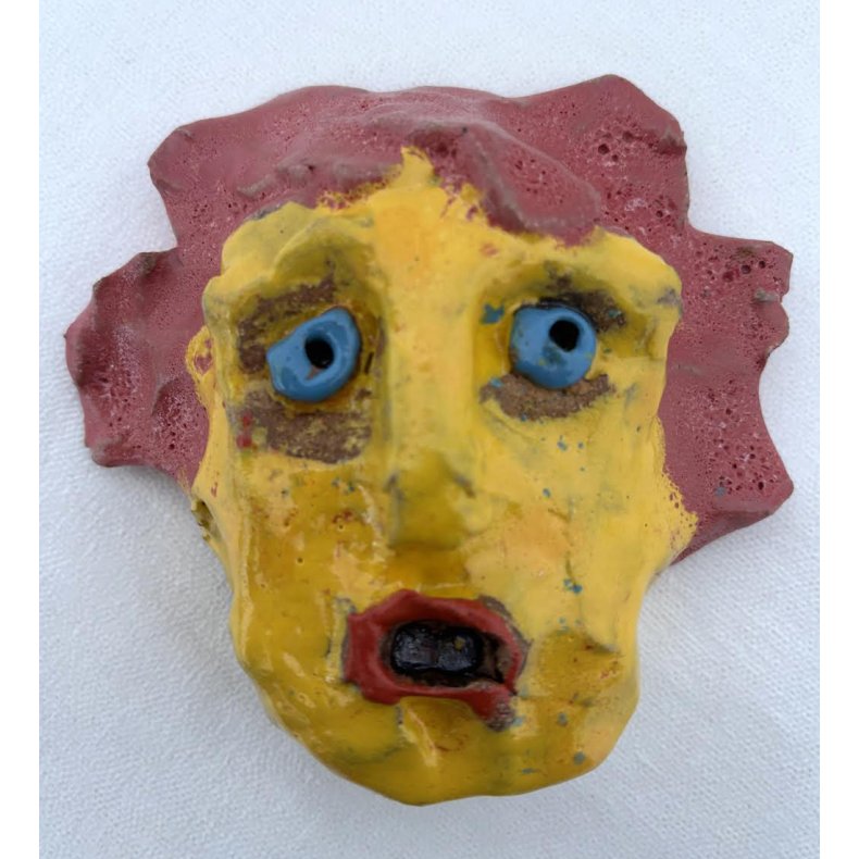 Face Three, til v�goph�ng, skulptur, ca. 10 cm