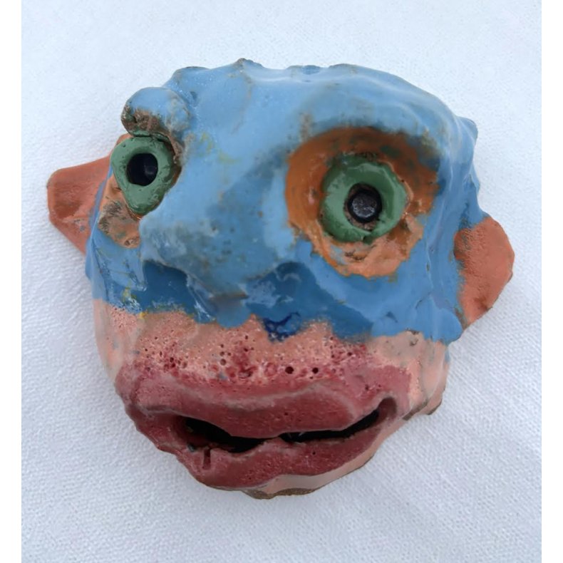 Face Two, til v�goph�ng, skulptur, ca. 10 cm