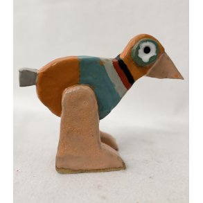 Fugl med lyser�de ben, skulptur, ca. 16x22 cm