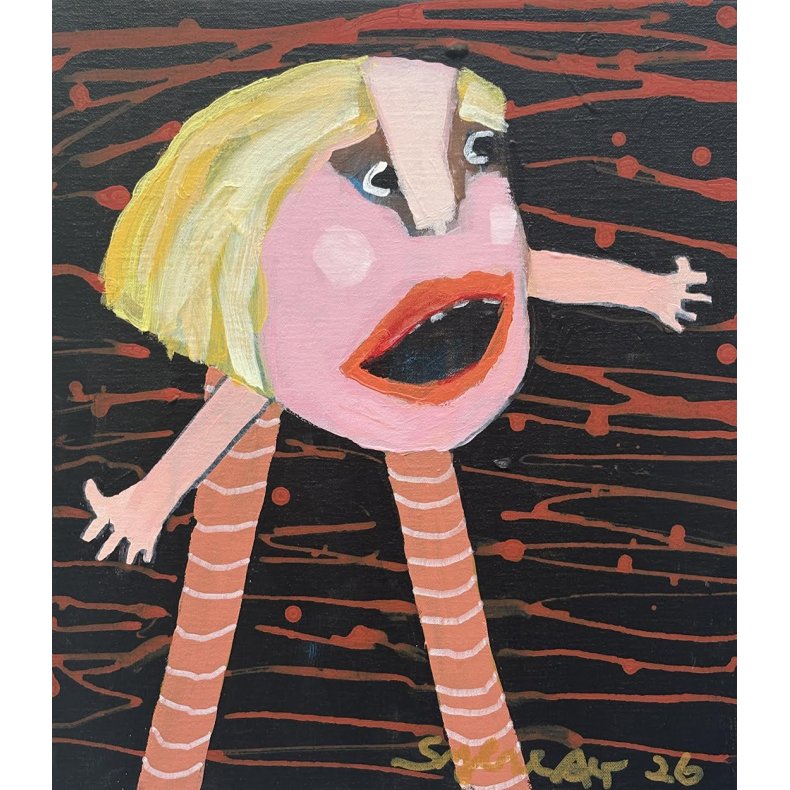 Kom, maleri, 40x35 cm