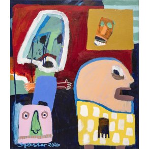 Kom tilbage, maleri, 70x60 cm