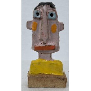 Langhovedet person, skulptur, H. 13 cm