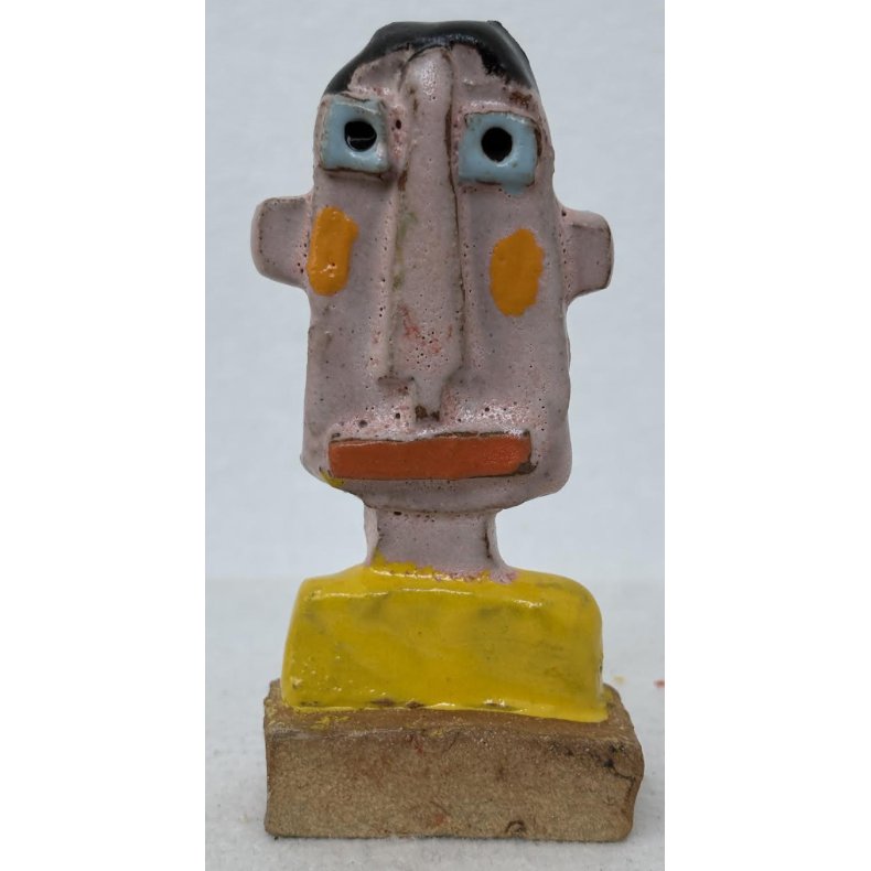 Langhovedet person, skulptur, H. 13 cm