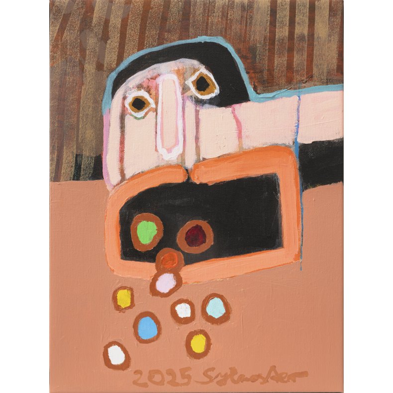 Pille piller piller, maleri, 40x30 cm