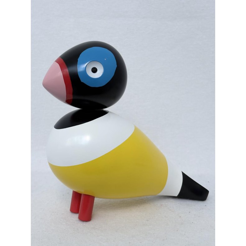 Sangfugl X Leif Sylvester, R�dben, tr�, H 20 cm