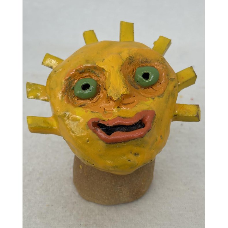 Solskinsdreng nr. 4, skulptur, 9 cm