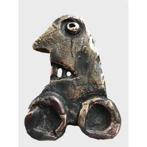 Bilist, bronze skulptur, H.10 cm