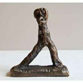 Dejlig dame, bronze skulptur, H.13,5 cm