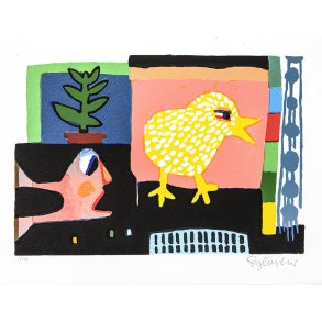 Den vrede kylling, litografi