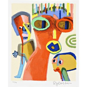 Frisren og hans venner, litografi