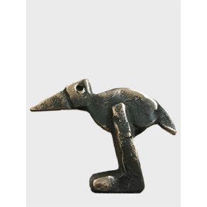 Fugl, bronze skulptur, H.8 cm