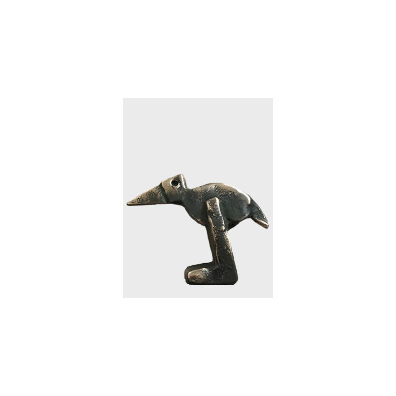 Fugl, bronze skulptur, H.8 cm