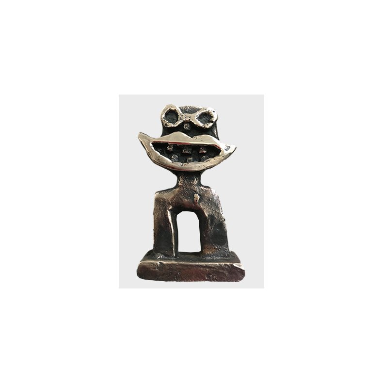 Grinedreng, bronze skulptur, H.11 cm
