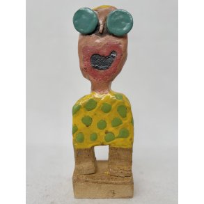 Grinedreng med prikker, skulptur, ca. 23 cm