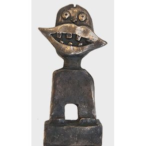Grinedreng, bronze skulptur, H.26 cm
