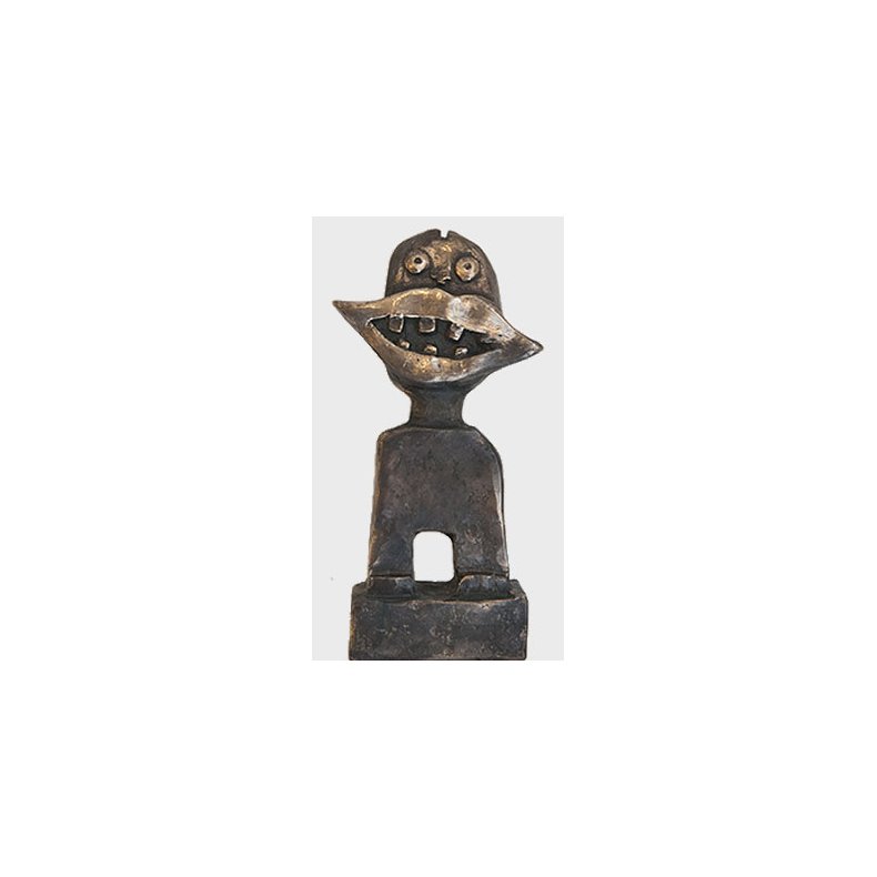 Grinedreng, bronze skulptur, H.26 cm