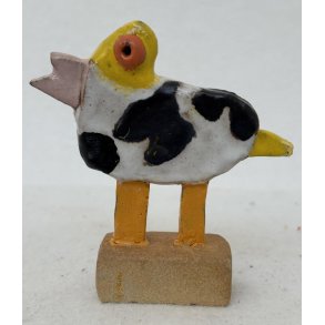 Gulhovedet kofugl, skulptur, 10x10 cm