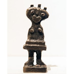 Hjertemund, bronze skulptur, H.11,5 cm