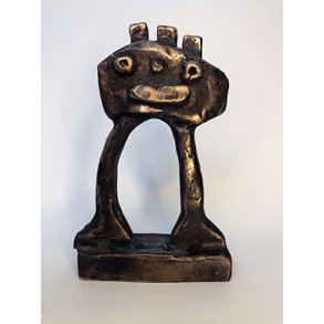 Hovedperson, bronze skulptur, H.13 cm