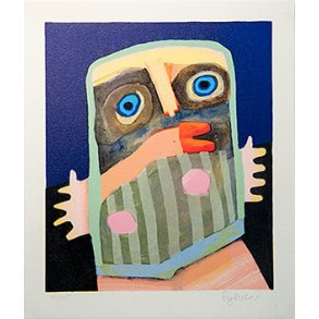 Kassedame, litografi