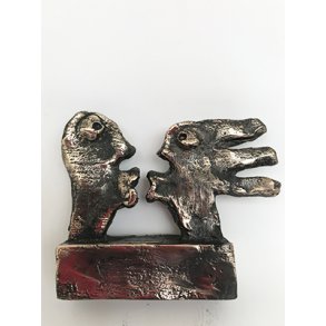 Kiss me, bronze skulptur, H.9 cm