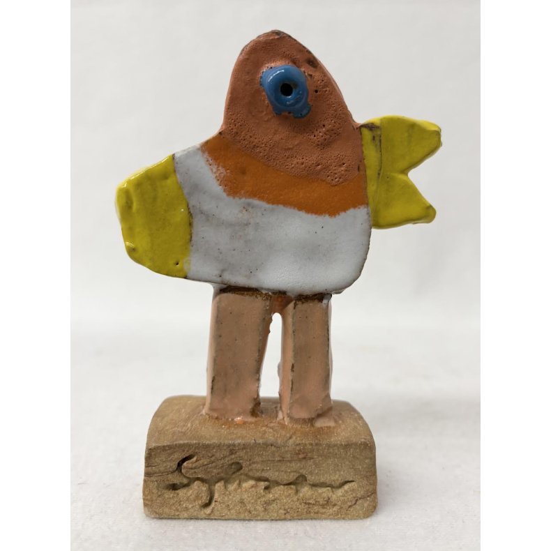 Langbenet fugl, skulptur, ca. 12 cm