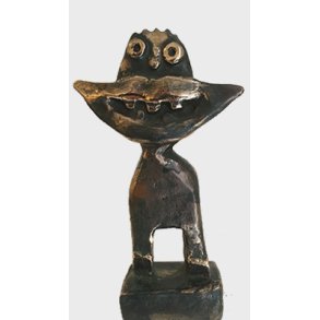 Laughing boy, bronze skulptur, H.18 cm