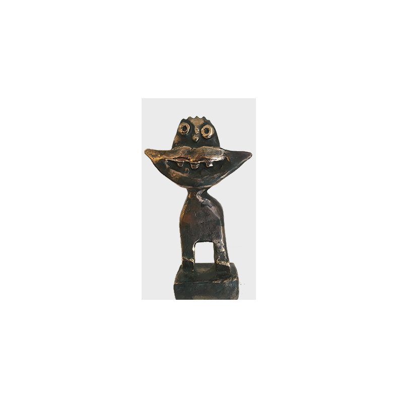 Laughing boy, bronze skulptur, H.18 cm