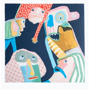 Mde i mrket, litografi