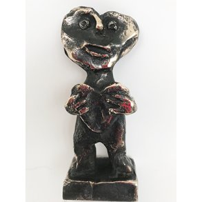 Pas p det, bronze skulptur, H.12 cm