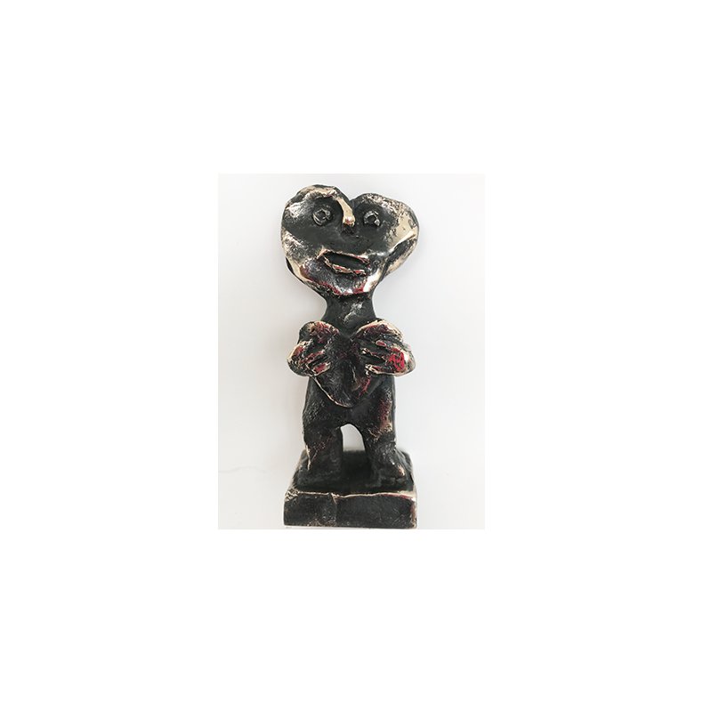 Pas p det, bronze skulptur, H.12 cm