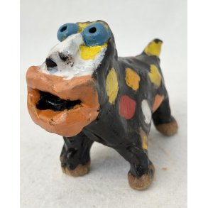 Prikkede dyr, skulptur, ca. 9x11 cm