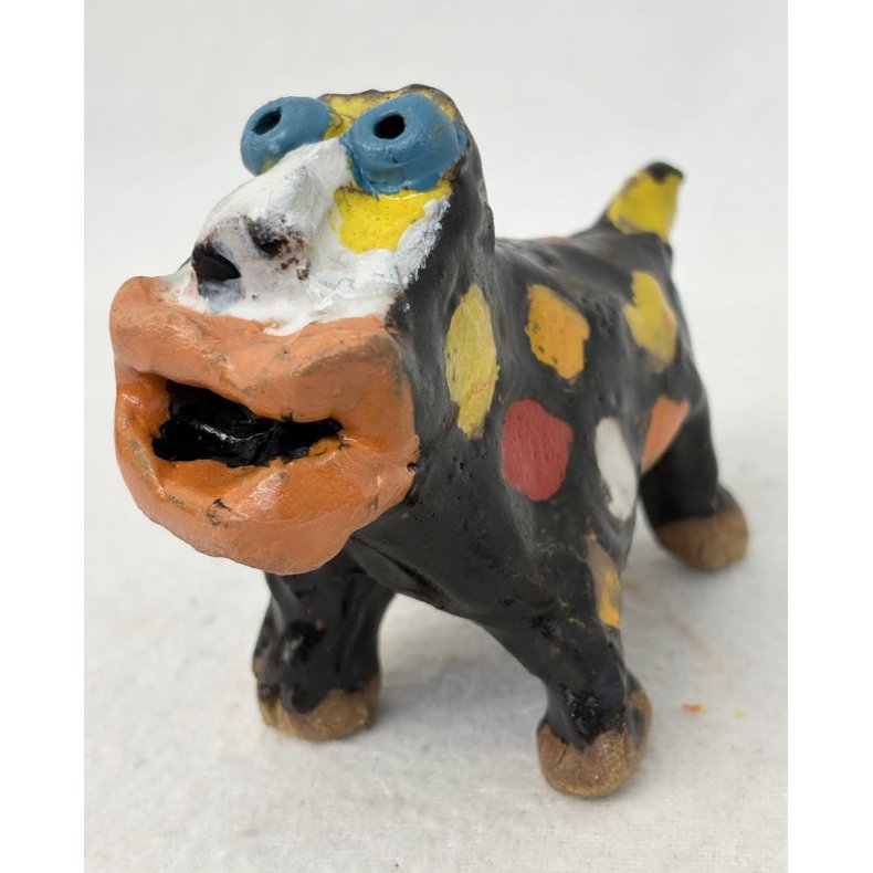 Prikkede dyr, skulptur, ca. 9x11 cm