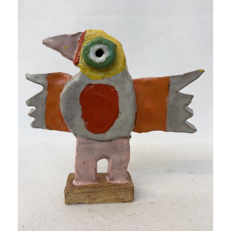 R�dmavet vingesus, skulptur, ca. 17x17 cm