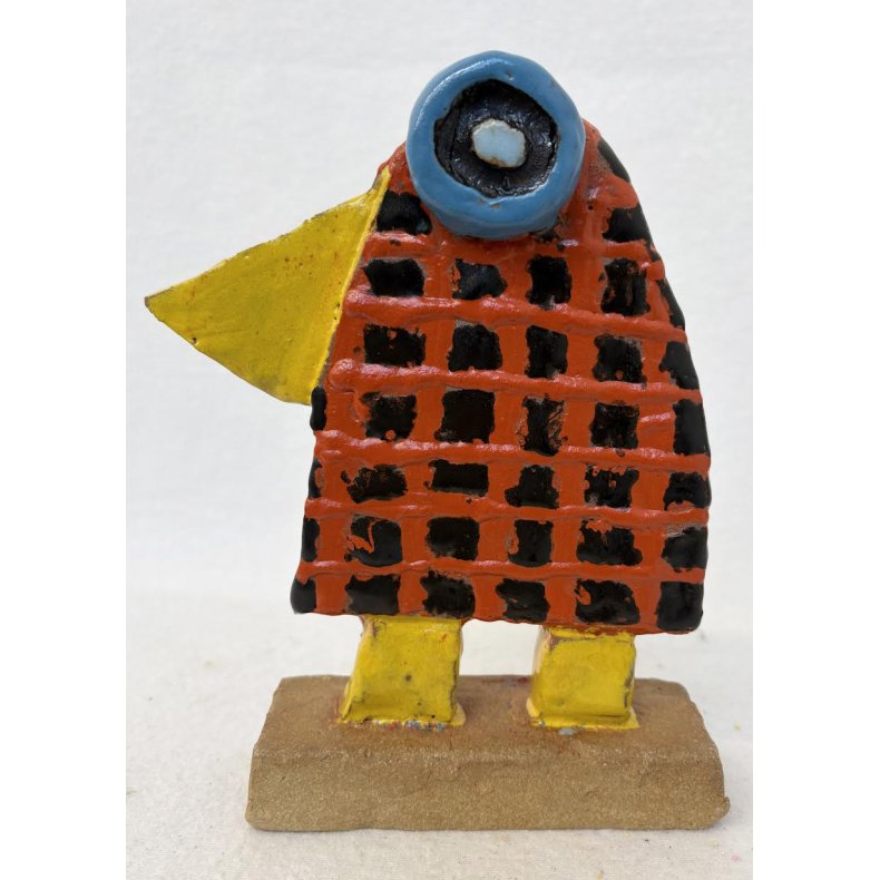 Ternet fugl, skulptur, ca. 16x19 cm